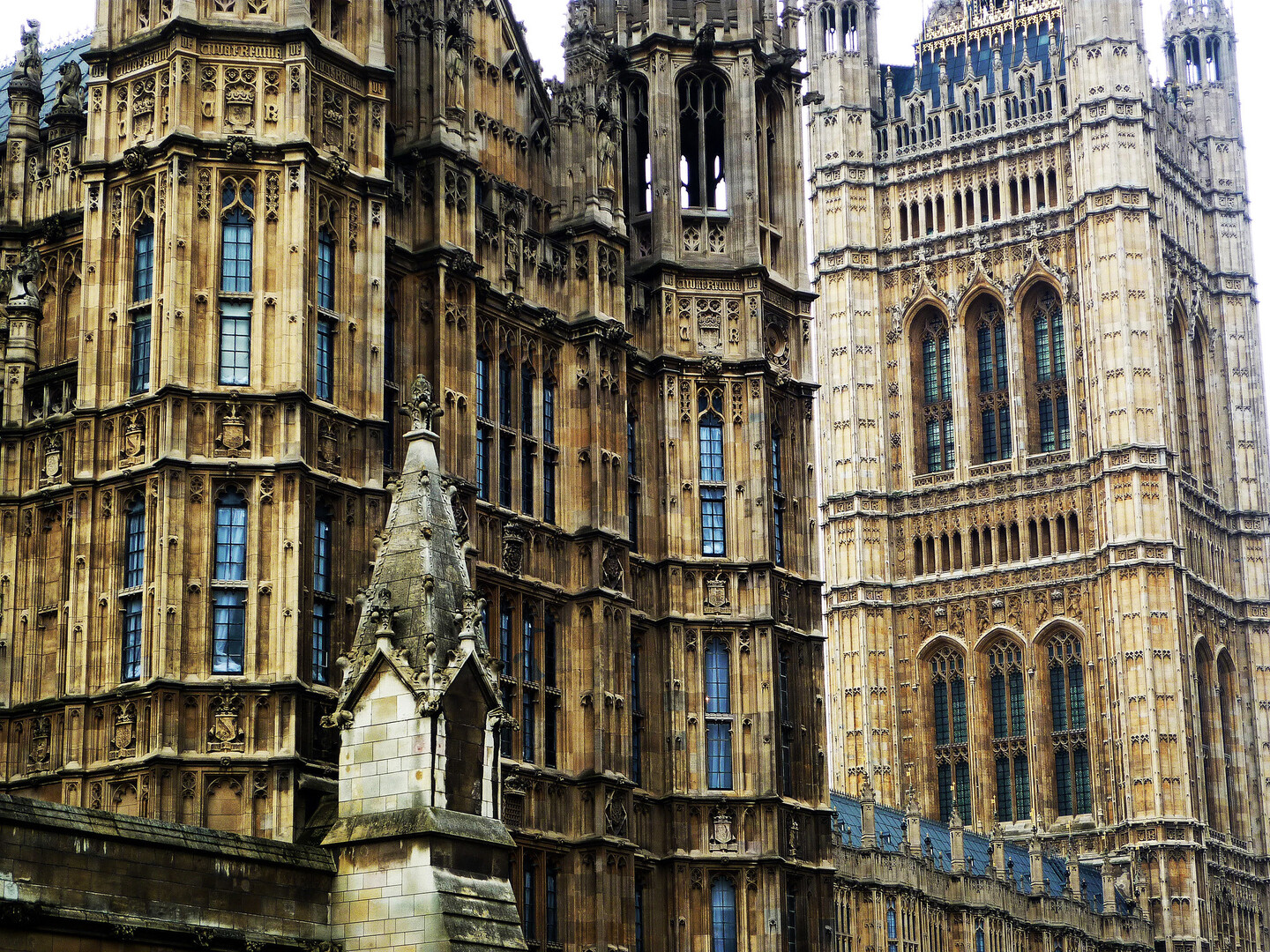 Big Ben Gothic Stonework and National Emblems