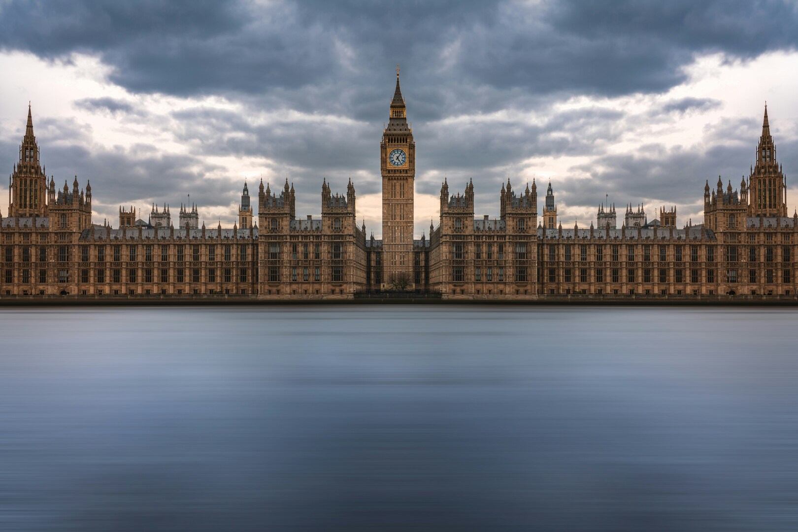 Big Ben Gothic Architecture and Clock Face Detail