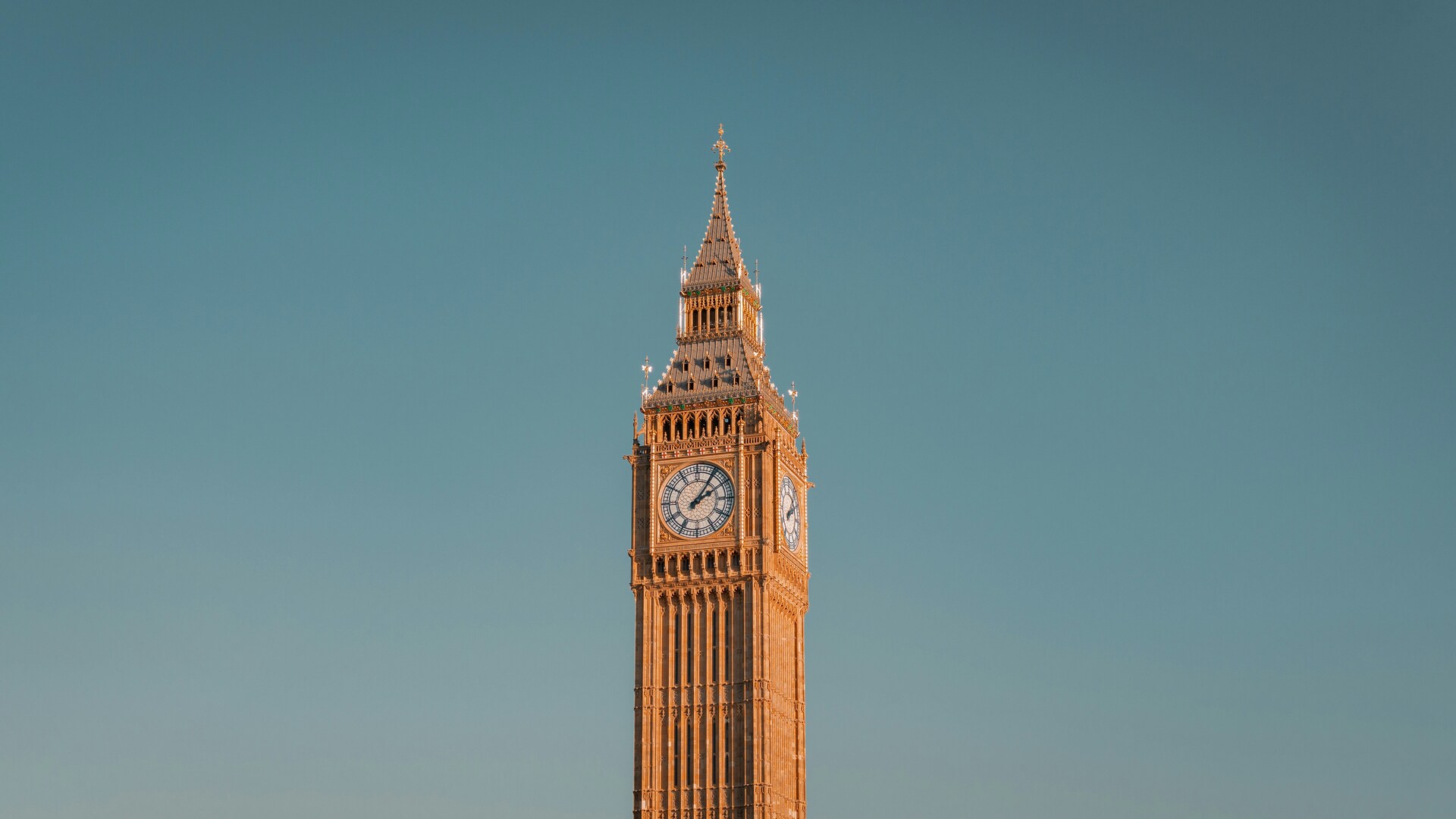 Big Ben Clock Tower at Westminster during Golden Hour